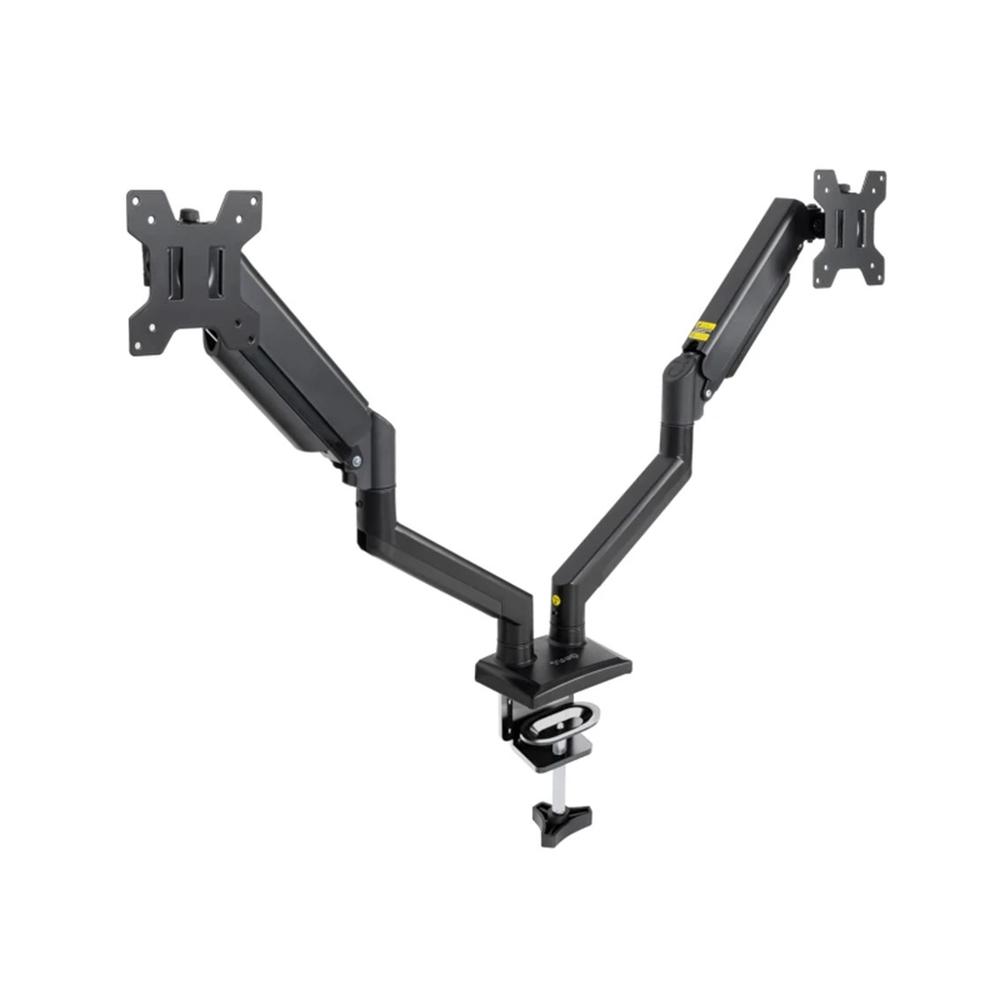 SOPORTE MESA TOOQ HASTA 34" VESA 100 X 100 MAX 10KG BRAZO DOBLE