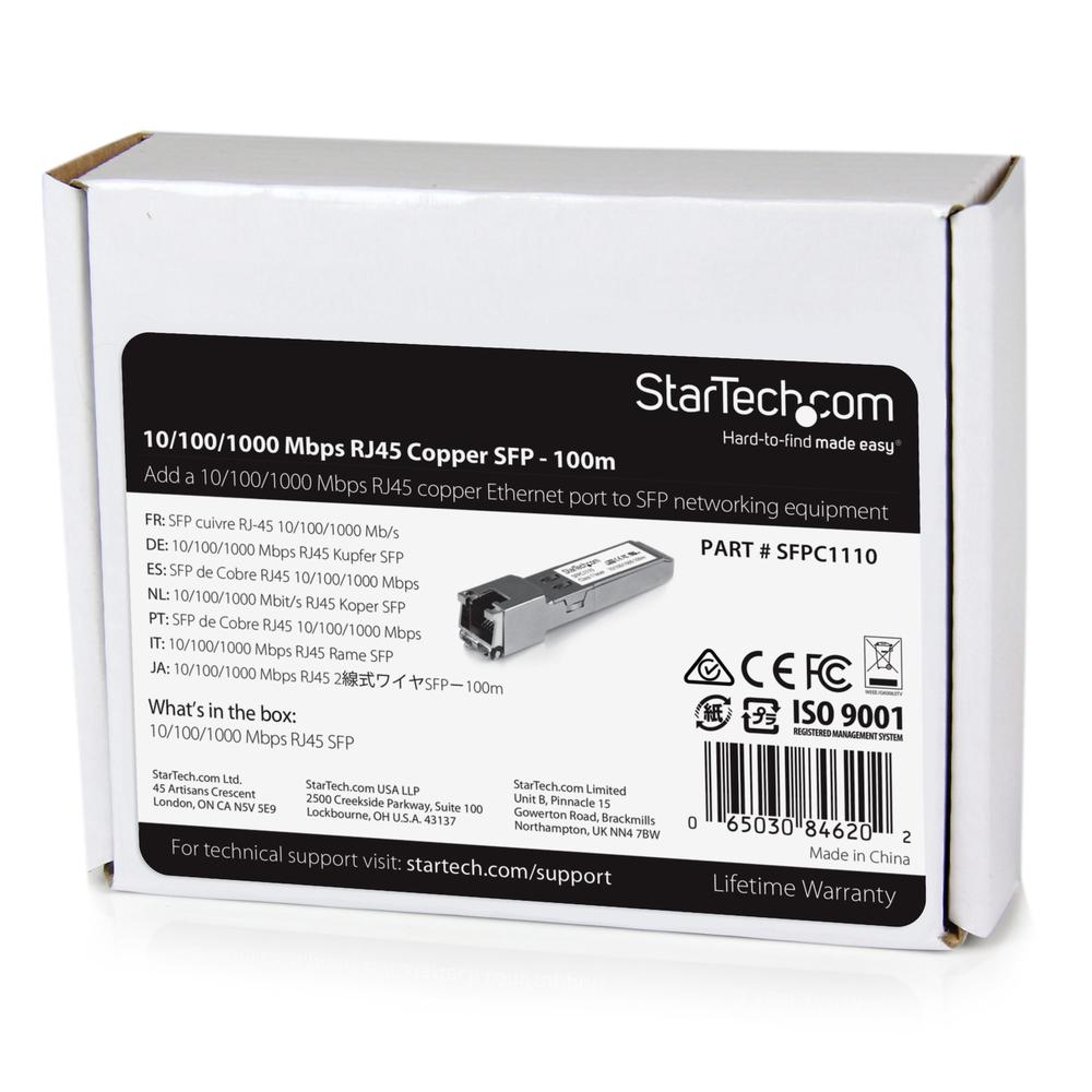 MODULO TRANSCEPTOR STARTECH SFPC1110 RJ45 CAT6