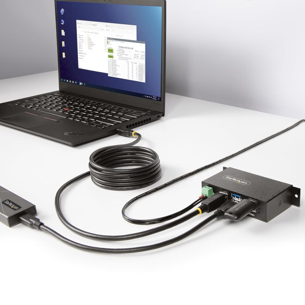 HUB USB STARTECH 5G4AINDRM-USB-A-HUB 4 PUERTOS