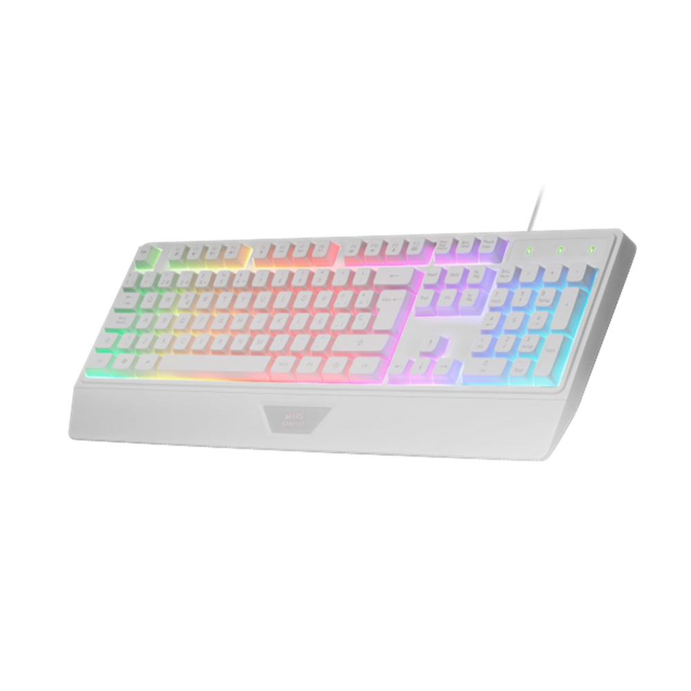 TECLADO MARS GAMING MK124 BLANCO