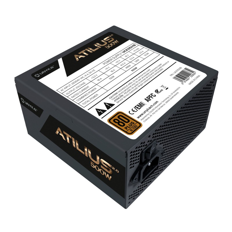 FUENTE ALIMENTACION UNYKACH UK212501 GAMING ATX 500W