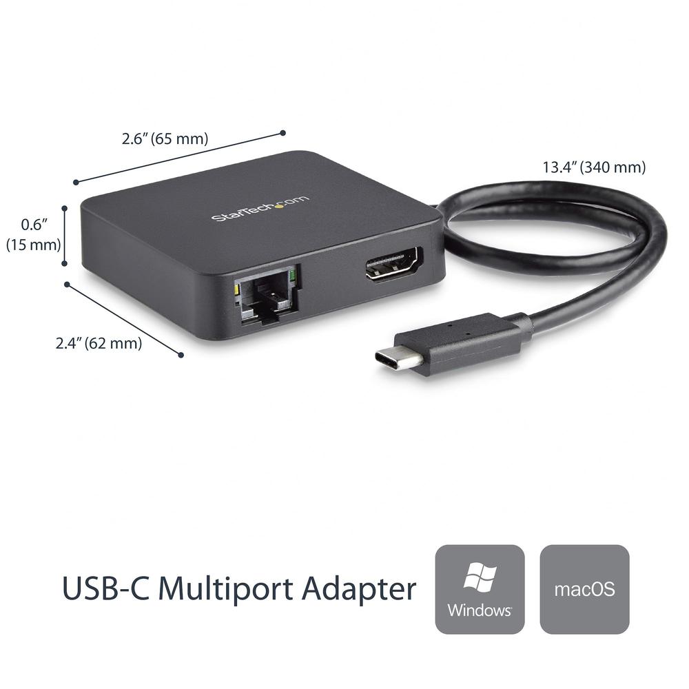 DOCKING STATION STARTECH USB TIPO C 4 EN 1