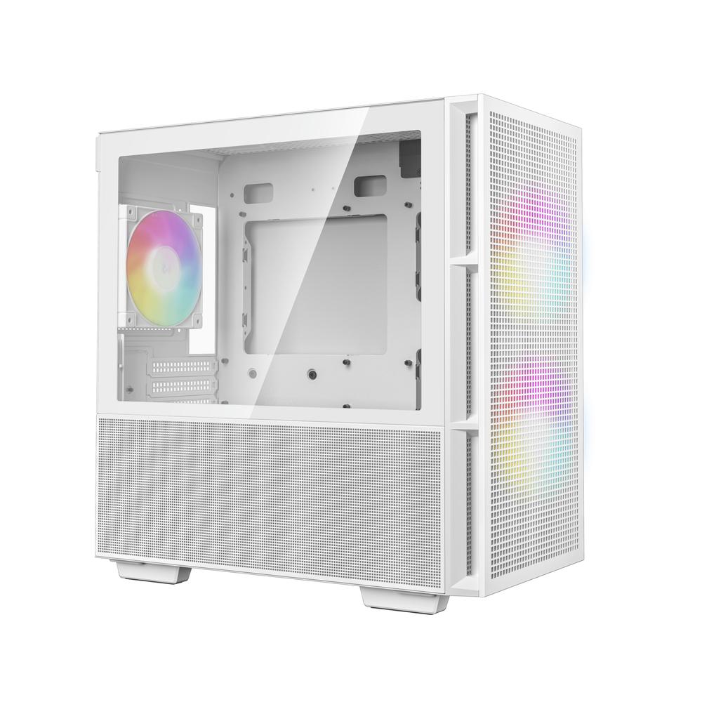 CAJA ORDENADOR GAMING DEEPCOOL MATX CH360 ARGB CRISTAL TEMPLADO BLANCA