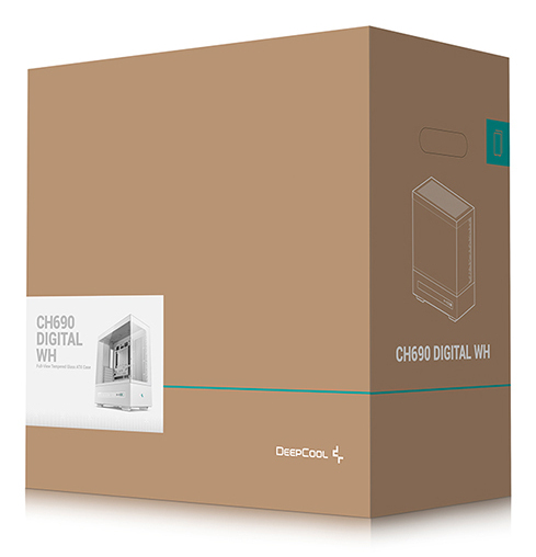 CAJA ORDENADOR GAMING DEEPCOOL ATX CH690 CRISTAL TEMPLADO BLANCA