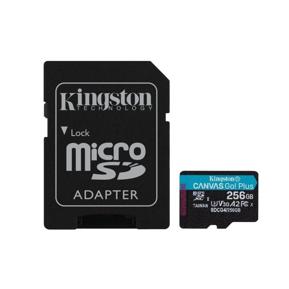TARJETA MEMORIA MICRO SECURE DIGITAL SD XC 256GB KINGSTON CANVAS GO! PLUS CLASE 10 UHS-I U3 + ADAPTADOR SD