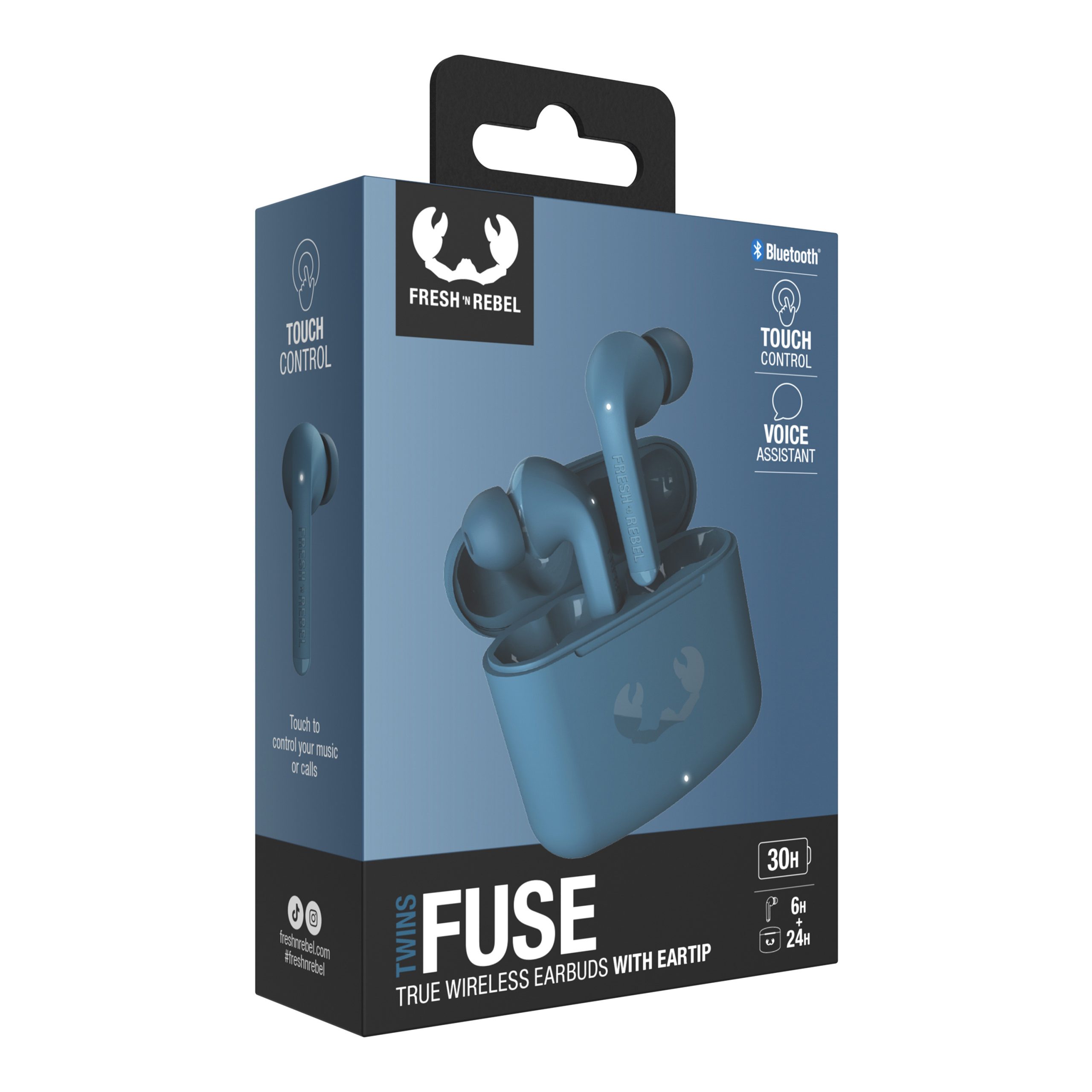 AURICULARES FRESH'N REBEL TWINS FUSE INALAMBRICO STEEL BLUE
