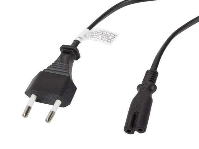 CABLE ALIMENTACION LANBERG CEE 7/16 A IEC320 C7 NEGRO 3M