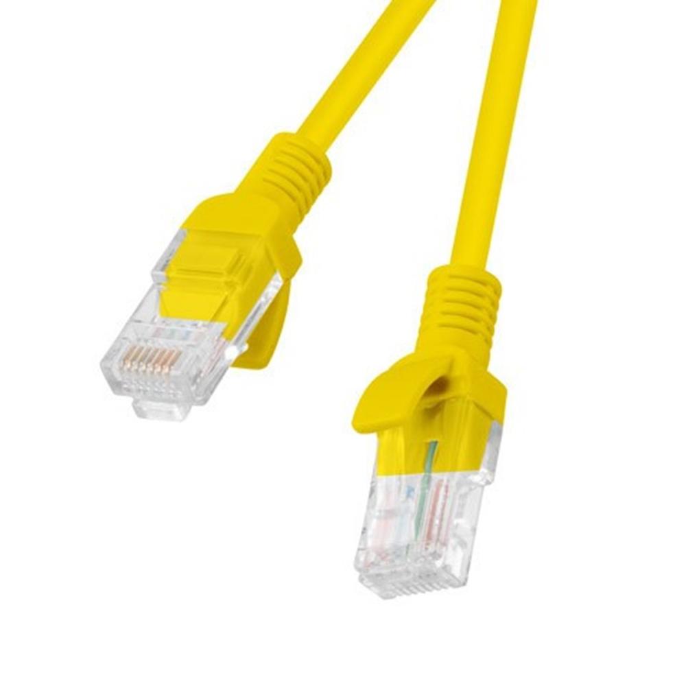 CABLE RED LANBERG LATIGUILLO CAT.6 U/UTP 1.5M AMARILLO FLUKE PASSED