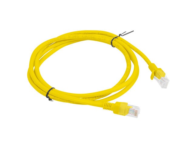 CABLE RED LANBERG LATIGUILLO CAT.6 U/UTP 1.5M AMARILLO FLUKE PASSED