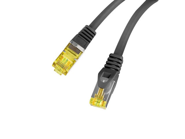CABLE RED LANBERG LATIGUILLO CAT.6A S/FTP LSZH CU 1.5M NEGRO FLUKE PASSED