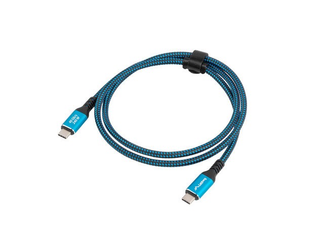 CABLE USB TIPO C 4.0 LANBERG / MACHO- MACHO 240W / 8K / 60HZ / 1M / AZUL