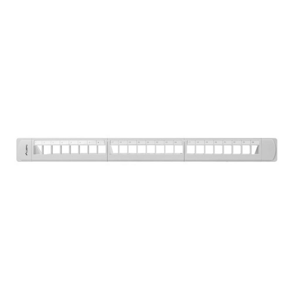 PATCH PANEL LANBERG 24 PUERTOS 1U RACK 19" ORGANIZADOR MODULOS KEYSTONE GRIS