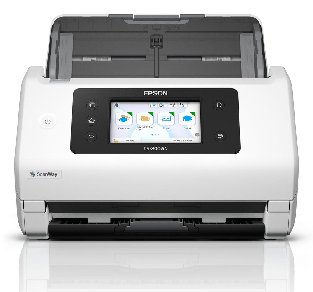ESCANER DOCUMENTAL EPSON WORFORCE DS-800WN A4/ 50PPM/ USB/ RED/ WIFI