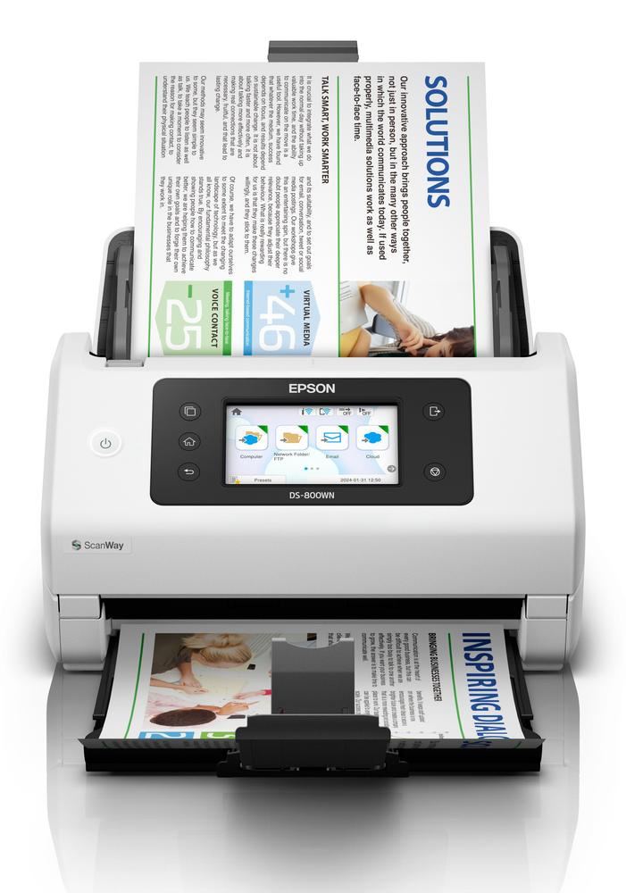 ESCANER DOCUMENTAL EPSON WORFORCE DS-800WN A4/ 50PPM/ USB/ RED/ WIFI