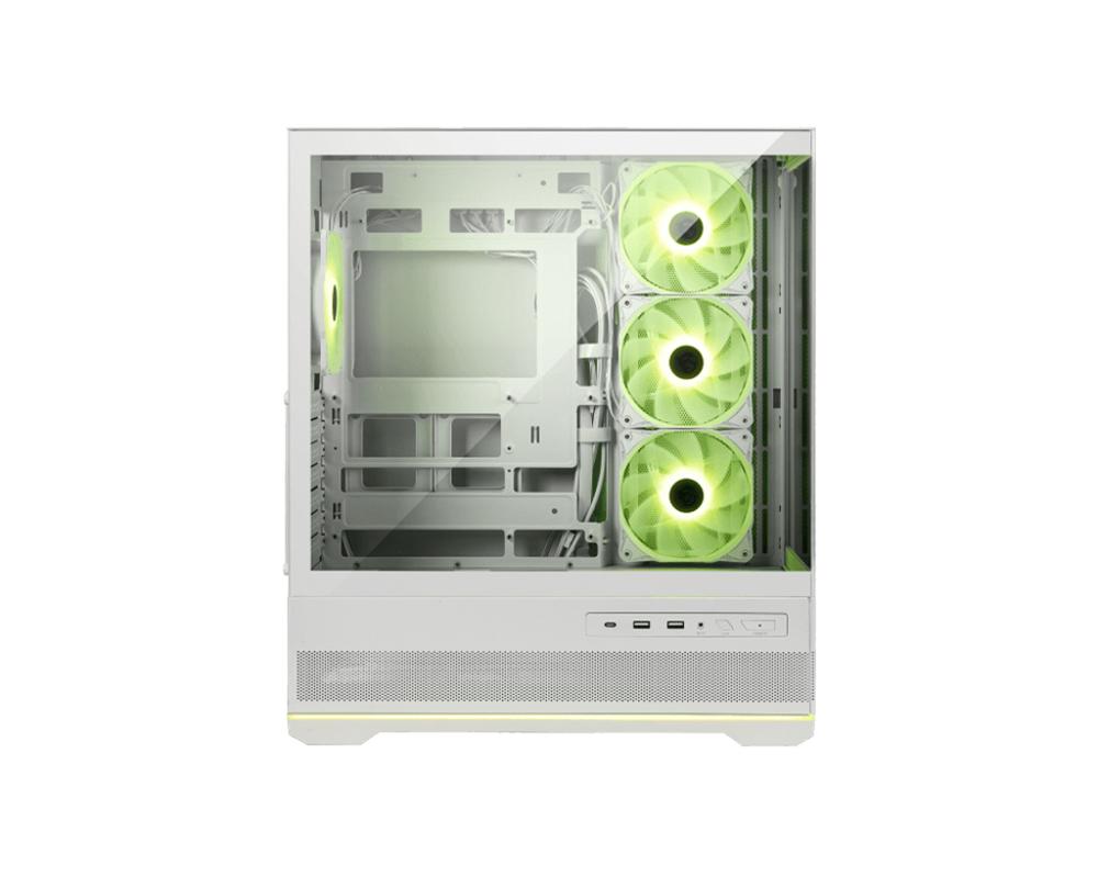 CAJA ORDENADOR GAMING MSI MAG PANO 110R PZ ATX RGB CRISTAL TEMPLADO BLANCO