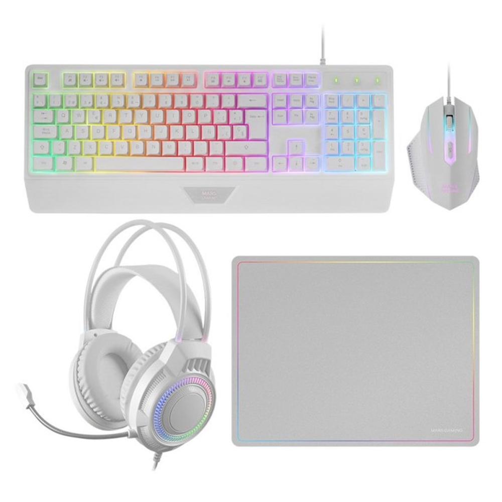 KIT MARS GAMING MCP124PROWES BLANCO