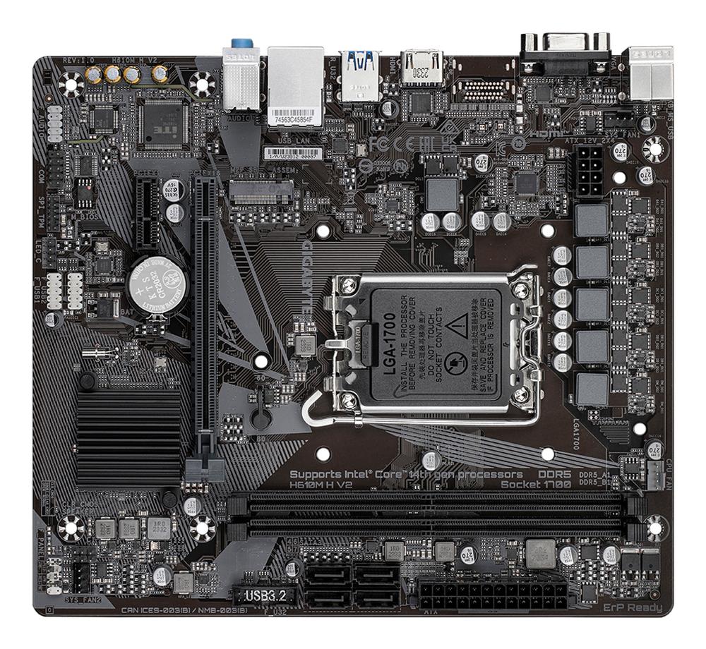 PLACA BASE GIGABYTE H610M H V2 MATX LGA 1700/ 2X DDR5