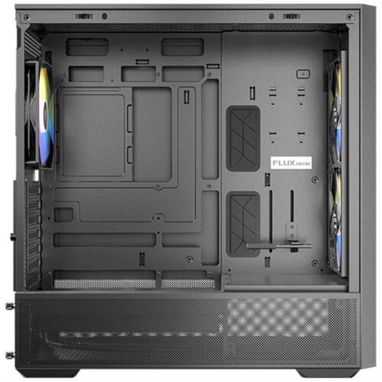 CAJA ORDENADOR GAMING ANTEC FLUX REAR ATX ARGB CRISTAL TEMPLADO NEGRA