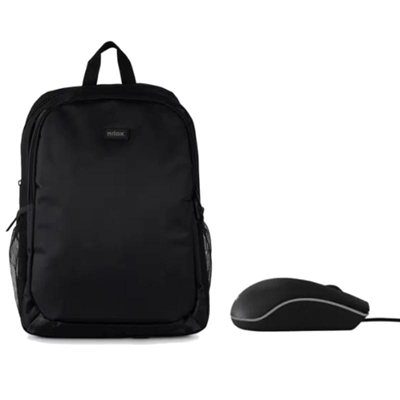 MOCHILA NILOX BASIC PARA PORTATIL 15.6" NEGRA + RATON USB