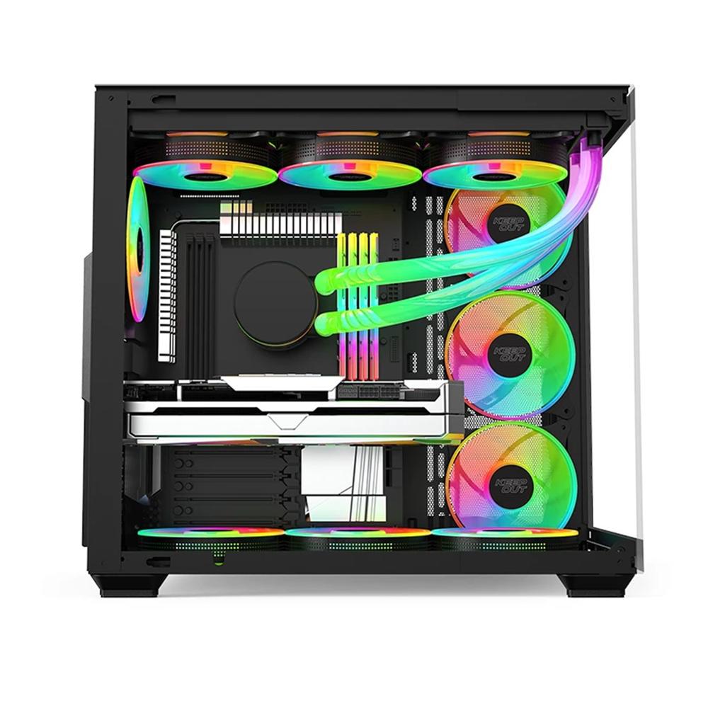 CAJA ORDENADOR GAMING XC-800 PRO MATX ARGB CRISTAL TEMPLADO NEGRA