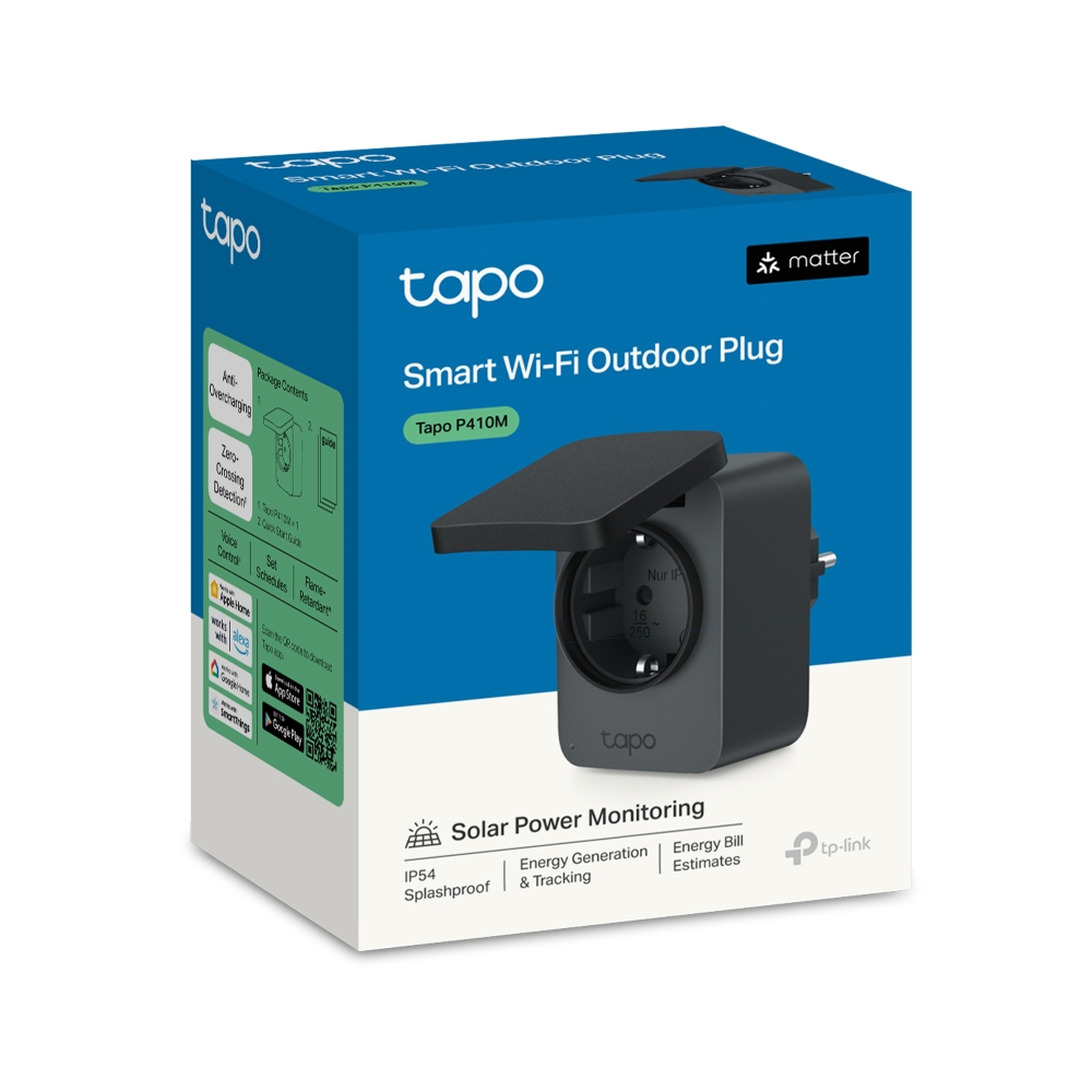 ENCHUFE INTELIGENTE WIFI TP-LINK TAPO P410M PARA EXTERIOR