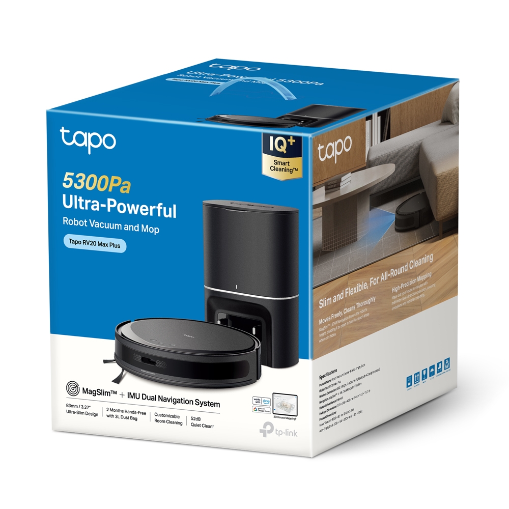 ROBOT ASPIRADOR / FRIEGASUELOS TP-LINK TAPO RV20 MAX PLUS 5300PA 3L