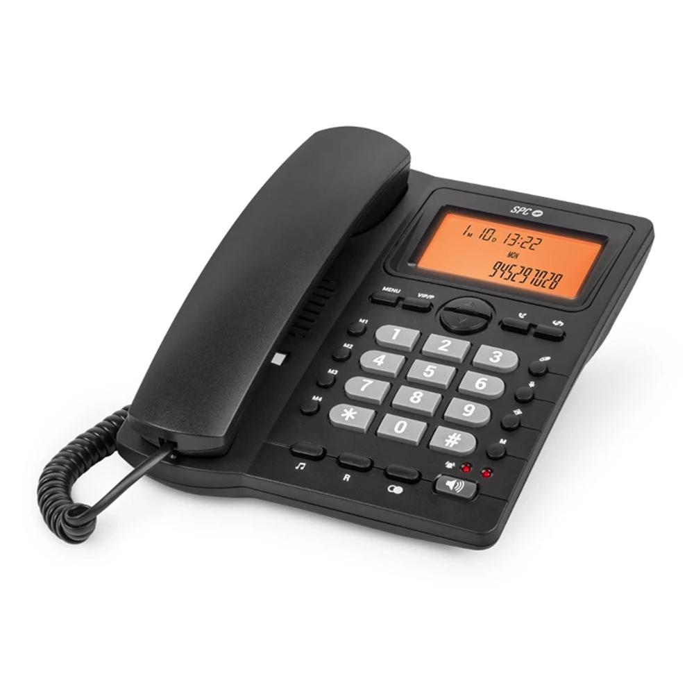 TELEFONO FIJO SPC OFFICE ID 2 LCD NEGRO MUTE / 24 MELODIAS / TECLA R / 4 MEMORIAS DIRECTAS