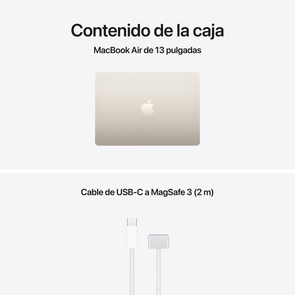 PORTATIL APPLE MACBOOK AIR 13 APPLE M5 / 24GB / SSD 1TB / 13.6" / STARLIGHT REACONDICIONADO