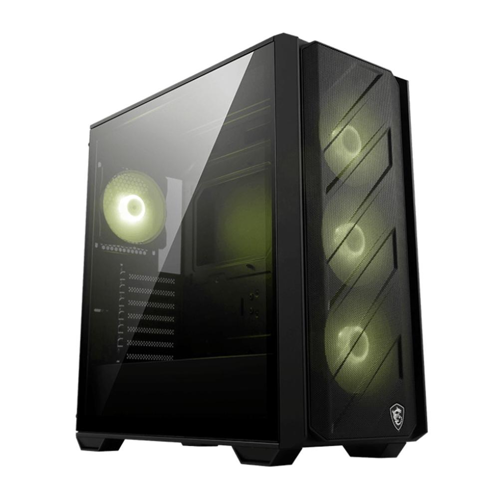 CAJA ORDENADOR GAMING MSI MAG FORGE 330R AIRFLOW ATX CRISTAL TEMPLADO NEGRA