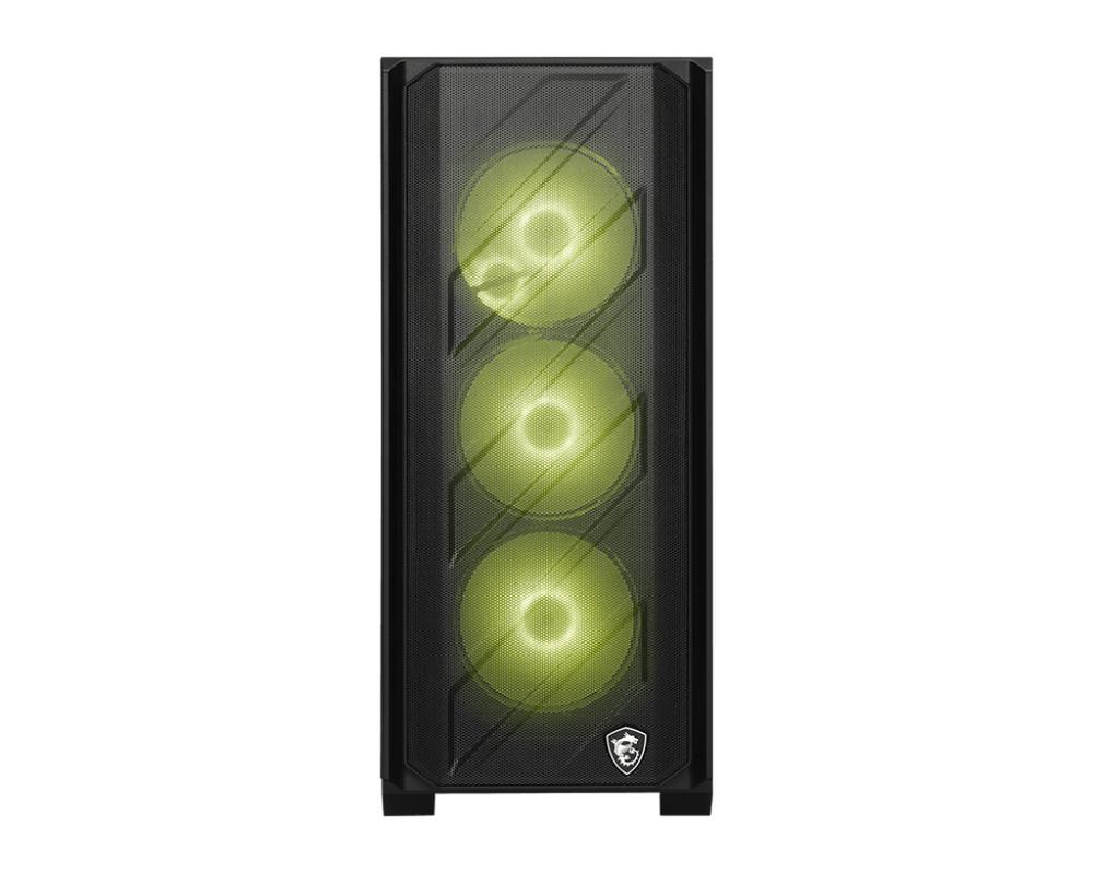 CAJA ORDENADOR GAMING MSI MAG FORGE 330R AIRFLOW ATX CRISTAL TEMPLADO NEGRA