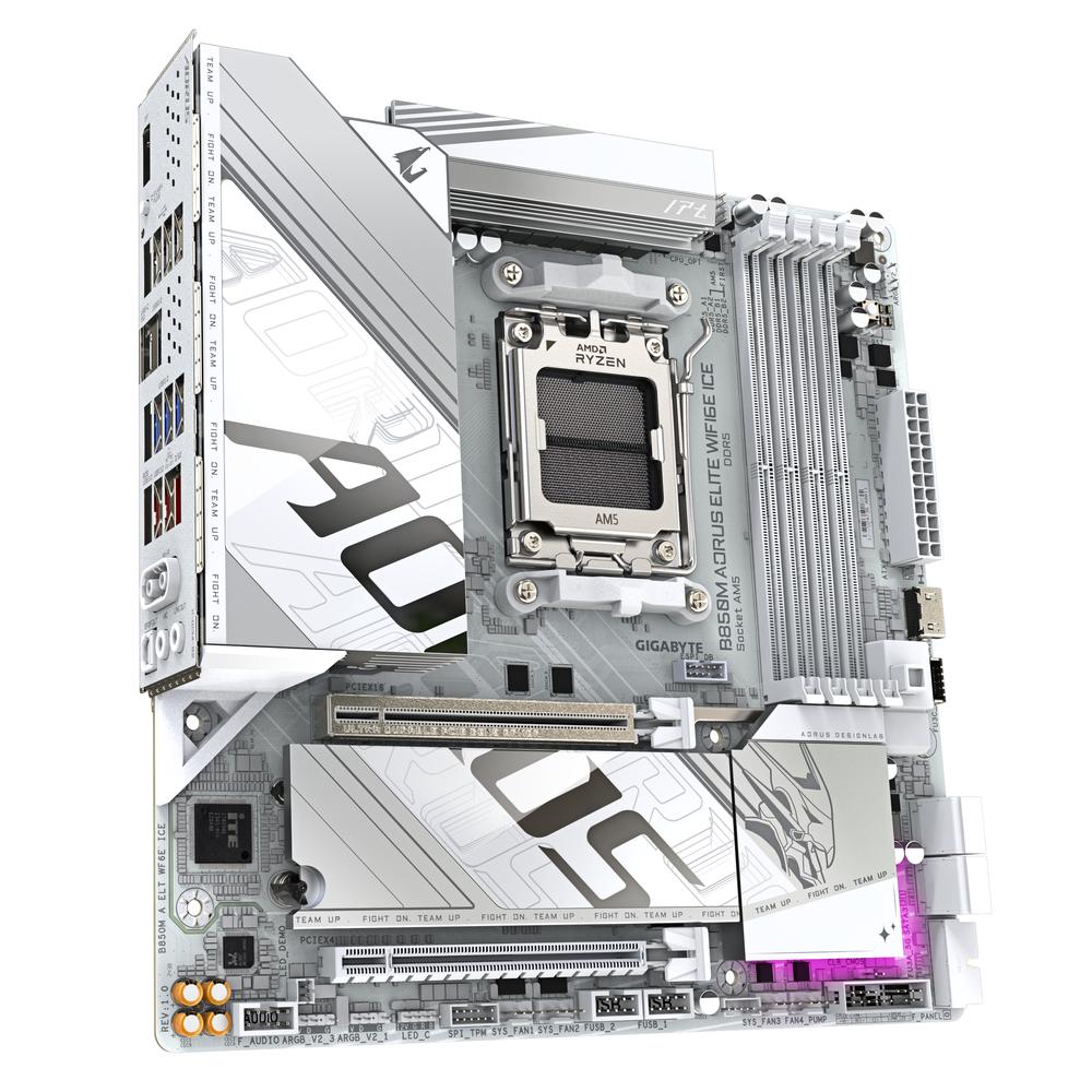 PLACA BASE GIGABYTE B850M AORUS ELITE WIFI6E ICE AM5 MATX/ 4X DDR5