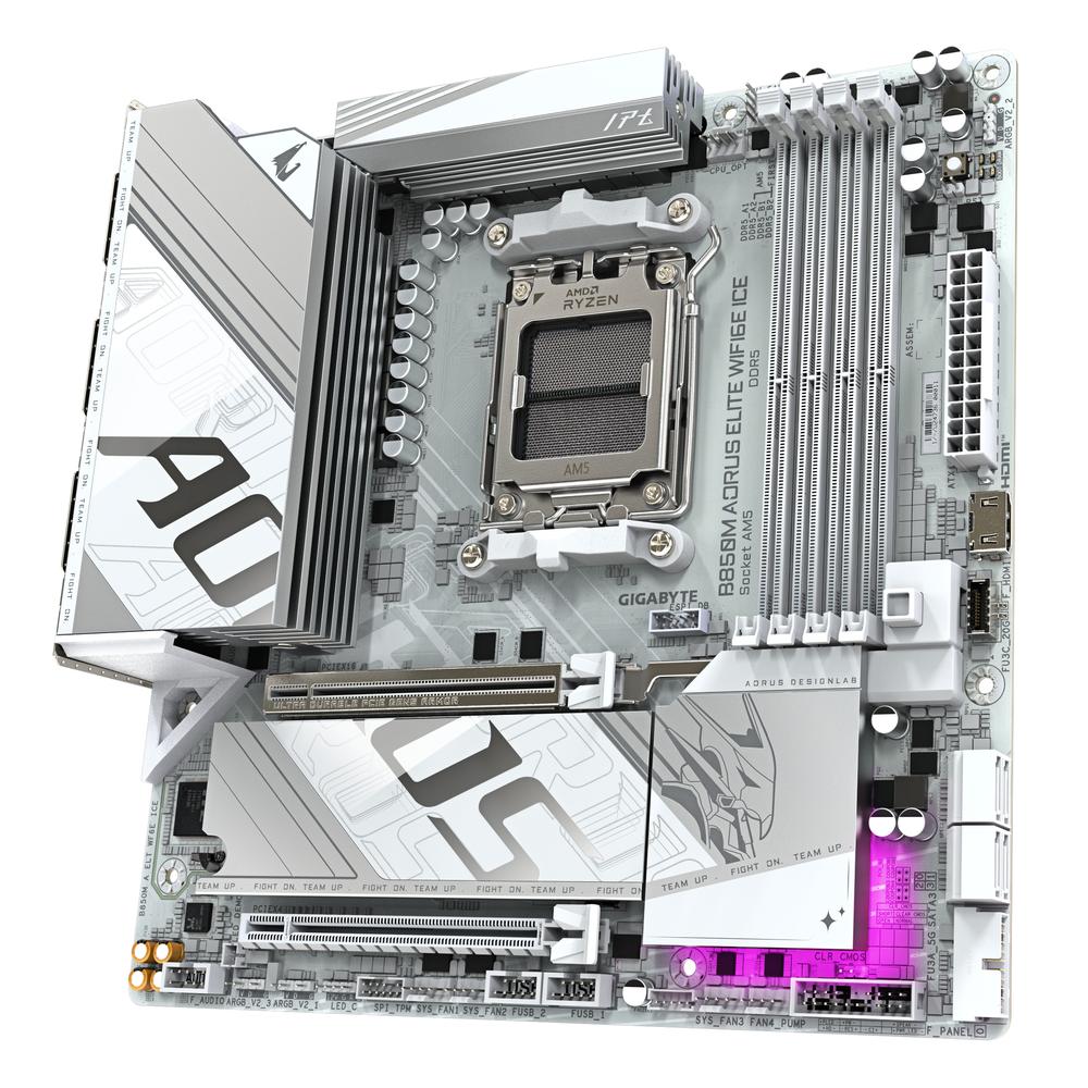 PLACA BASE GIGABYTE B850M AORUS ELITE WIFI6E ICE AM5 MATX/ 4X DDR5