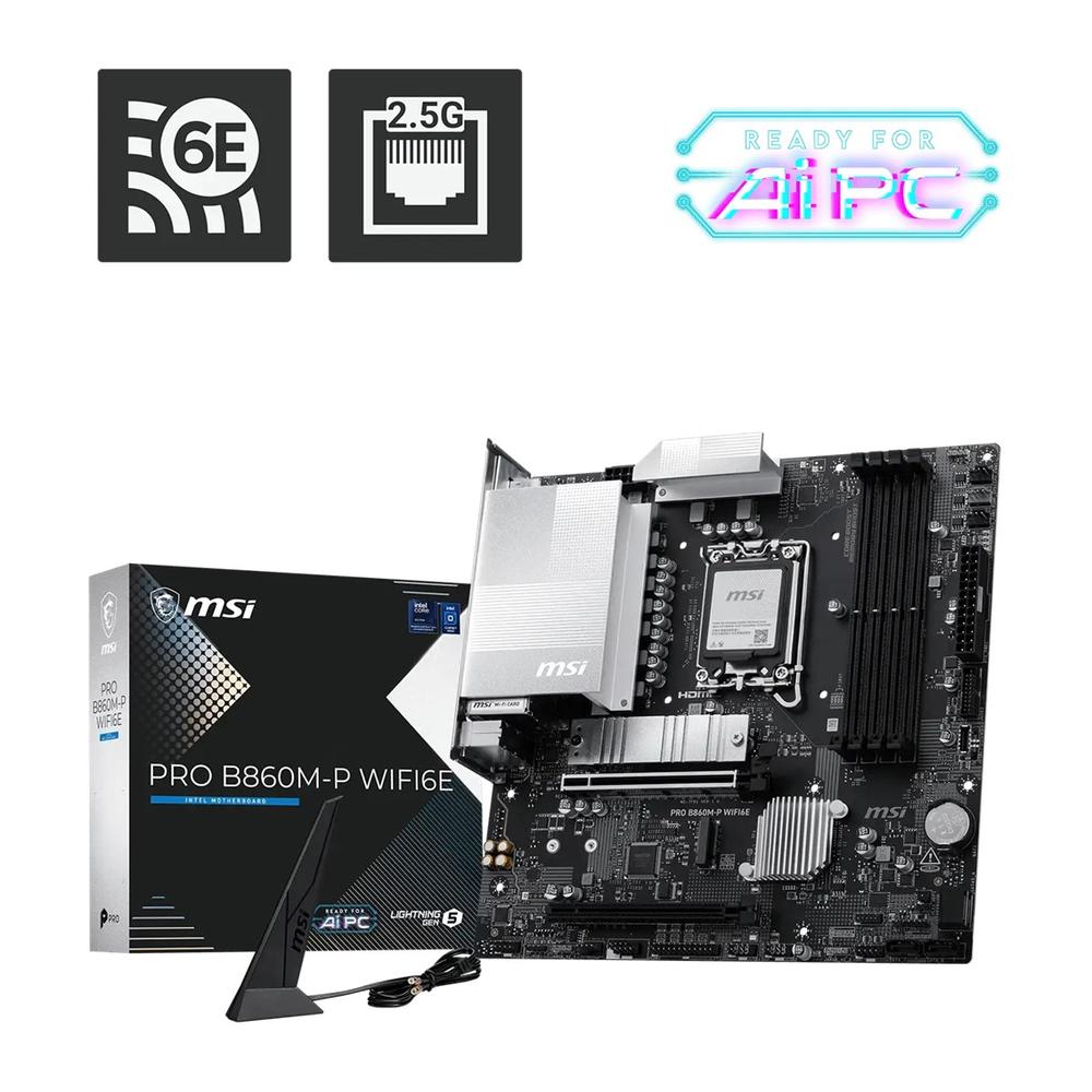 PLACA BASE MSI PRO B860M-P WIFI6E LGA 1851 MATX/ 4X DDR5