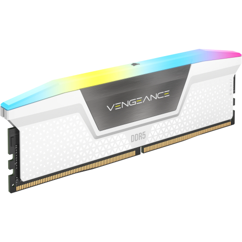 MEMORIA RAM DDR5 32GB 2X16GB CORSAIR VENGEANCE RGB WHITE / 6000MT/S / PC5-48000 / CL30
