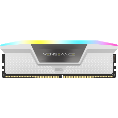 MEMORIA RAM DDR5 32GB 2X16GB CORSAIR VENGEANCE RGB WHITE / 6000MT/S / PC5-48000 / CL30