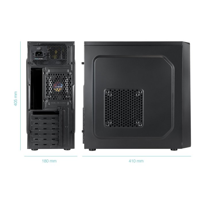 CAJA ORDENADOR TOOQ TQC-5701-SP PRISMA ULTRA ATX NEGRA + FUENTE 500W