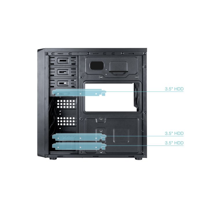 CAJA ORDENADOR TOOQ TQC-5701-SP PRISMA ULTRA ATX NEGRA + FUENTE 500W
