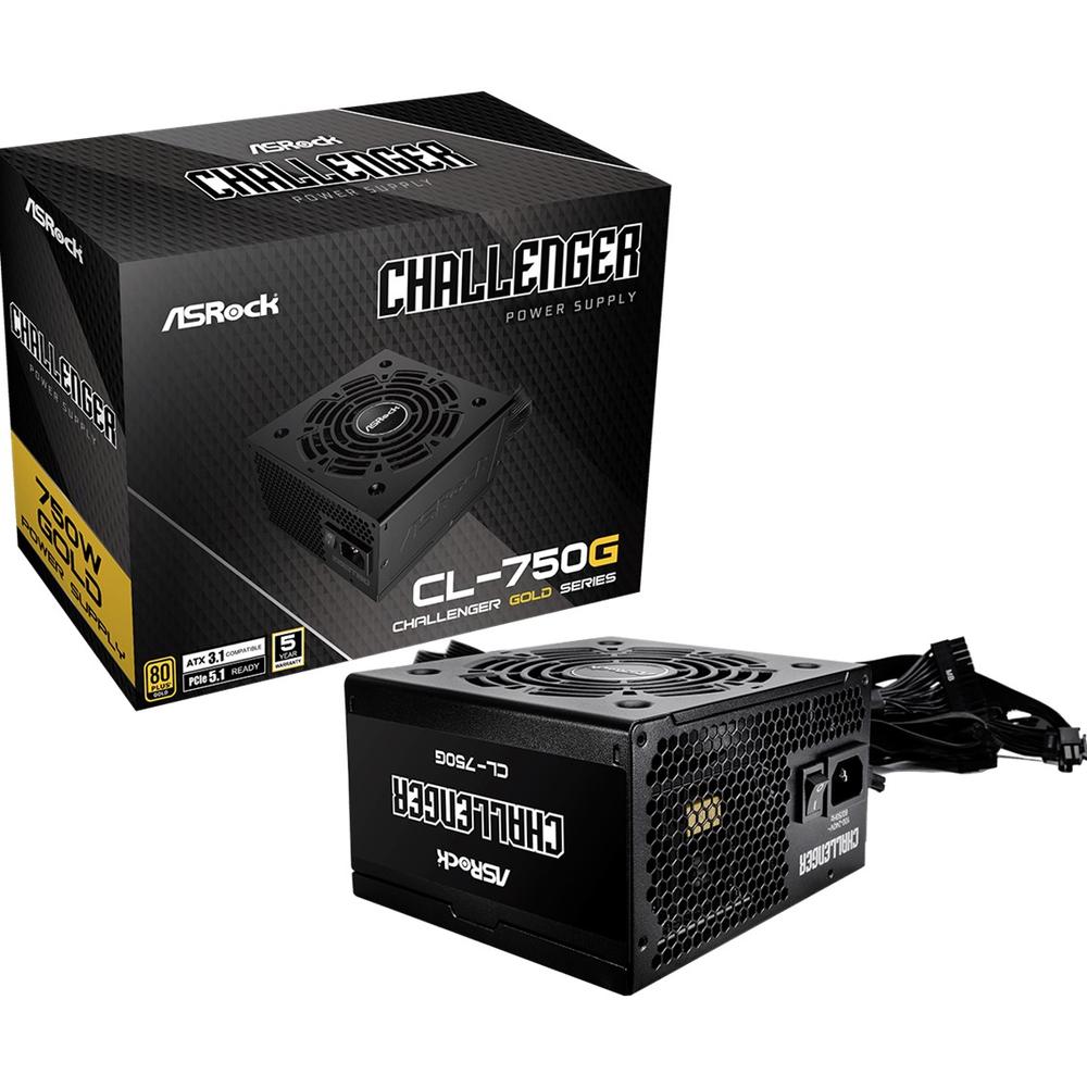 FUENTE ALIMENTACION ASROCK CHALLENGER CL-750G GAMING ATX 750W NEGRA