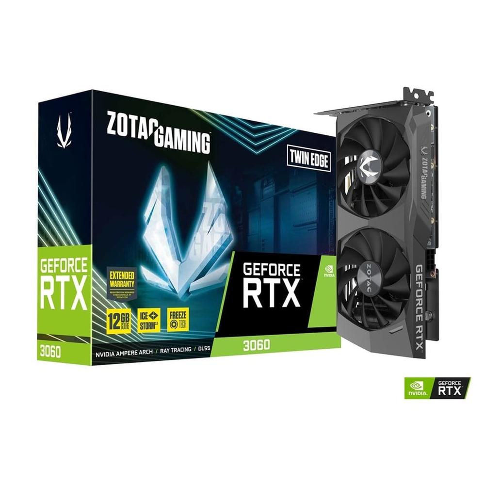 TARJETA GRAFICA ZOTAC GAMING RTX 3060 TWIN EDGE 12GB GDDR6/ 3X DP/ 1X HDMI