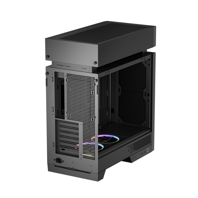 CAJA ORDENADOR GAMING DEEPCOOL CL660 ATX ARGB CRISTAL TEMPLADO NEGRA Y MADERA