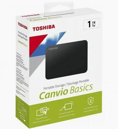 DISCO DURO EXTERNO HDD TOSHIBA 1TB CANVIO BASICS 2.5" USB 3.2 HDTB510MK3AA