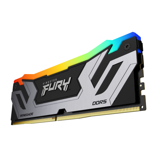 MEMORIA RAM DDR5 24GB KINGSTON / 8400MT/S / FURY RENEGADE RGB / CL40 / NEGRA/PLATA