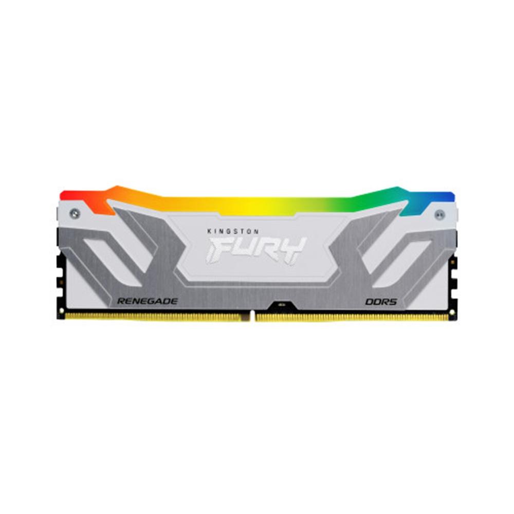 MEMORIA RAM DDR5 24GB KINGSTON / 8400MT/S / FURY RENEGADE RGB / CL40 / BLANCA/PLATA