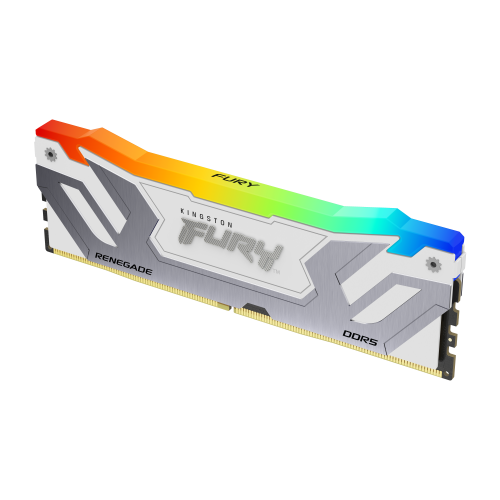 MEMORIA RAM DDR5 24GB KINGSTON / 8400MT/S / FURY RENEGADE RGB / CL40 / BLANCA/PLATA