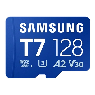 TARJETA MEMORIA MICRO SD SAMSUNG 128GB SDXC T7 CLASE10 U3 V30 A2