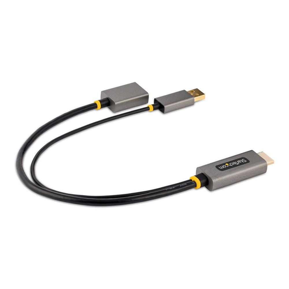 ADAPTADOR HDMI A DISPLAYPORT / USB TIPO A STARTECH 0.30M/ MACHO-MACHO/HEMBRA/ GRIS