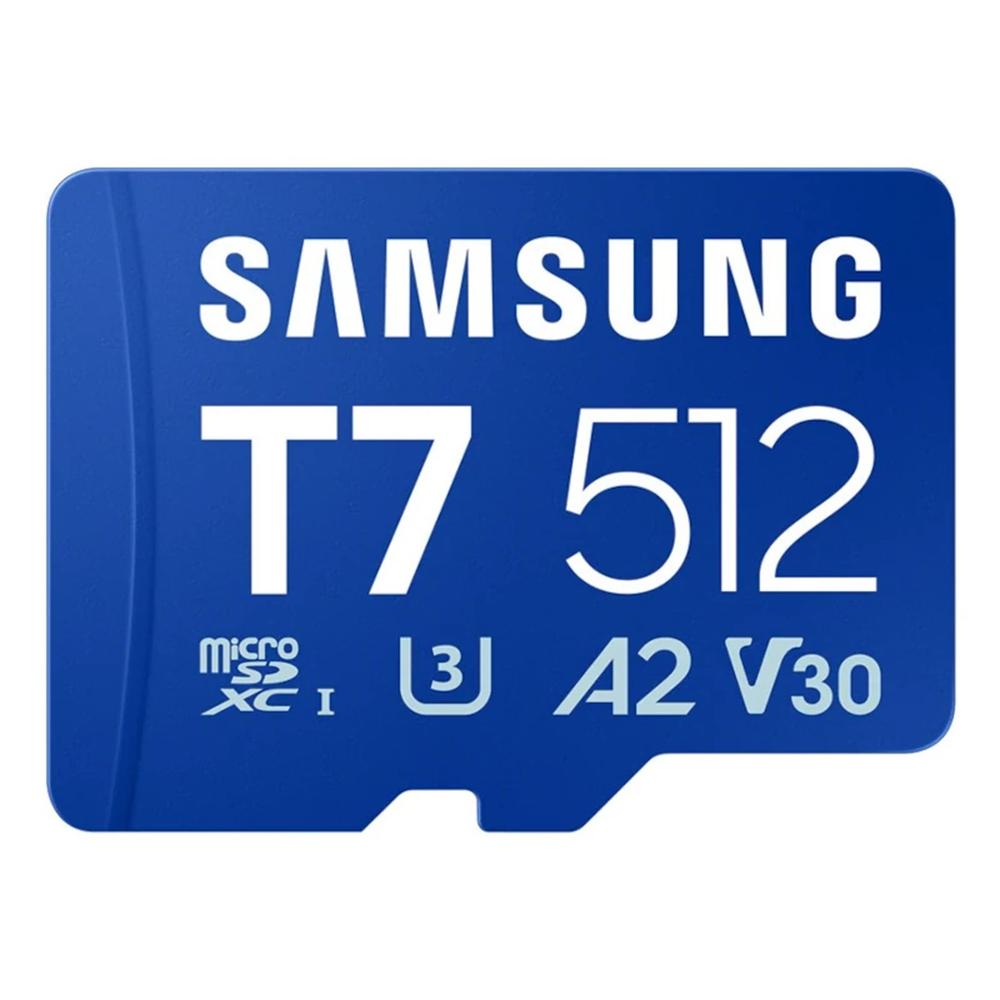 TARJETA MEMORIA MICRO SD SAMSUNG 512GB SDXC T7 CLASE10 U3 V30 A2