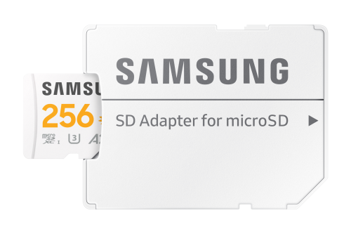 TARJETA MEMORIA MICRO SD SAMSUNG 256GB SONIC PRO PLUS CLASE 10 U3 V30 A2 + ADAPTADOR SD