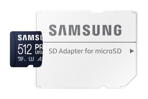 TARJETA MEMORIA MICRO SD SAMSUNG 512GB SDXC PRO ULTIMATE U3 V30 A2 + ADAPTADOR SD