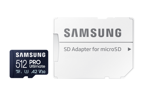 TARJETA MEMORIA MICRO SD SAMSUNG 512GB SDXC PRO ULTIMATE U3 V30 A2 + ADAPTADOR SD